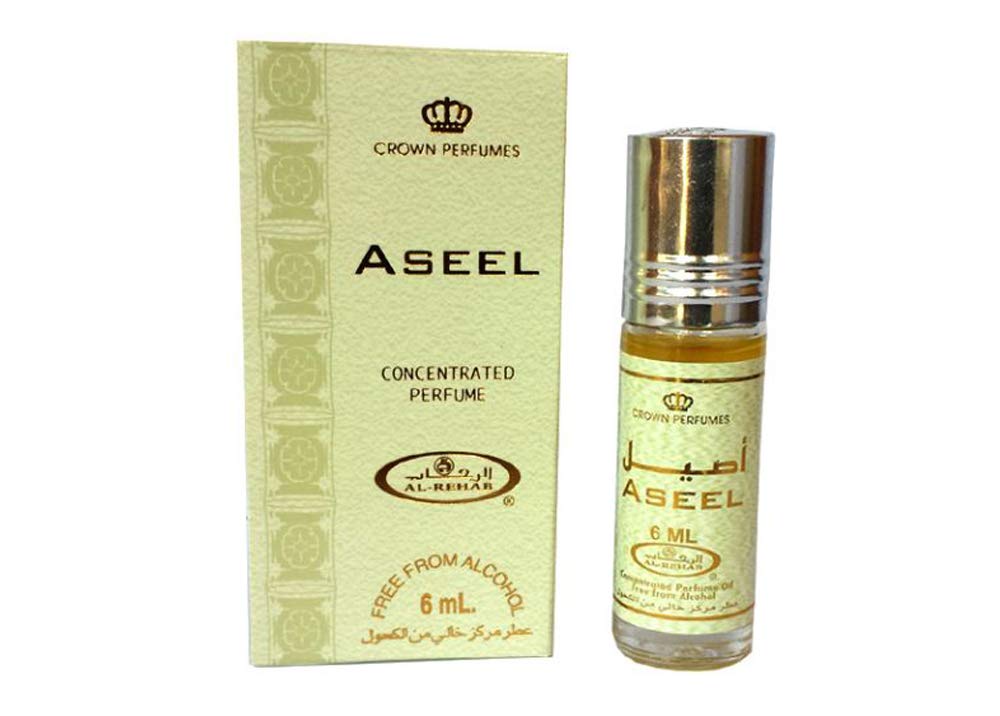 Al-Rehab Crown Roll On Attar Perfume Oil - Aseel 6ml by MSI | Long-Lasting Arabian Fragrance for Women & Men | Perfect for Daily Wear, Special Occasions & Gift Giving