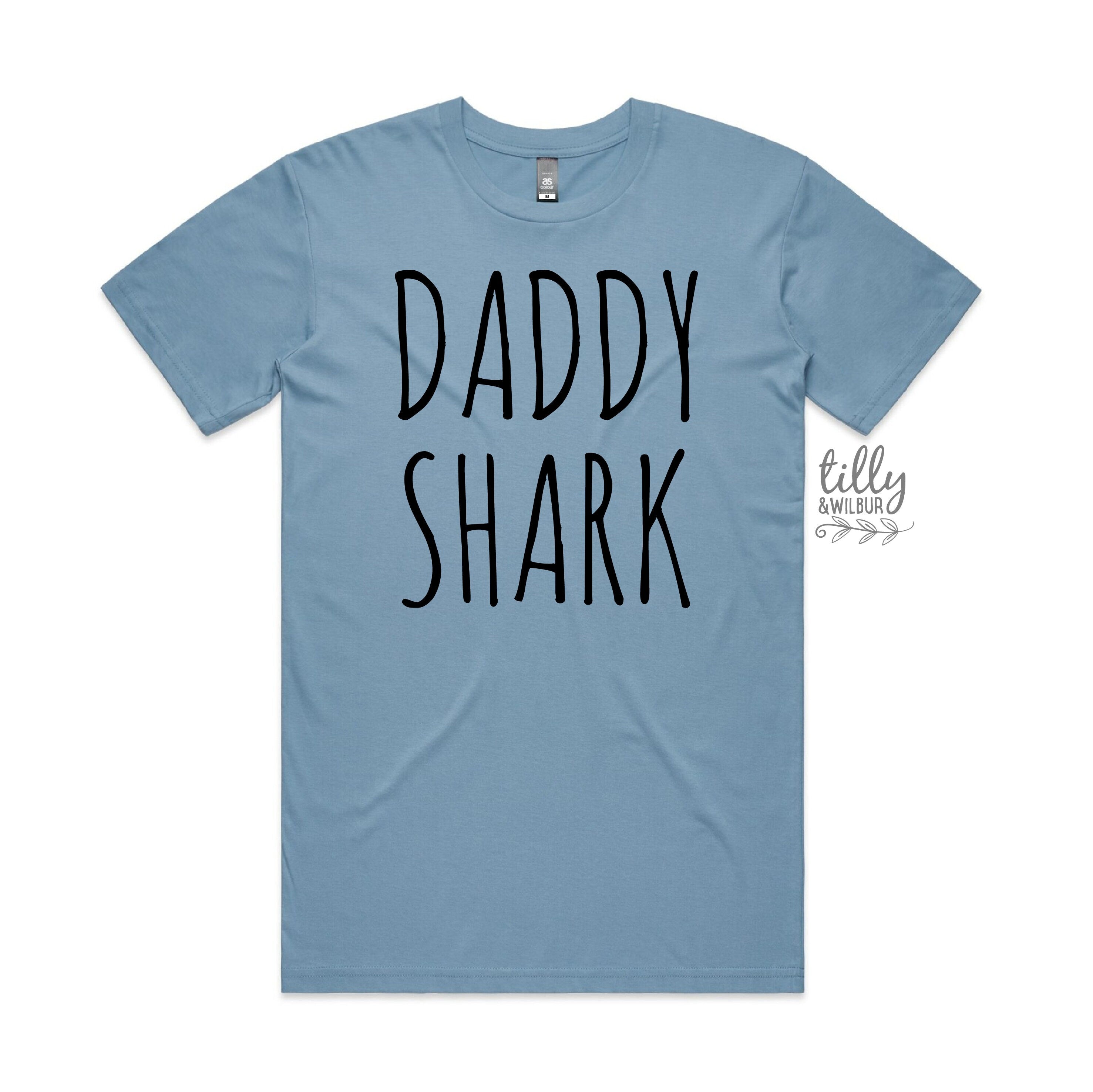 Cool Daddy Shark Graphic T-Shirt for Men - Soft Cotton Tee for Casual Wear, Beach Outings & Family Fun