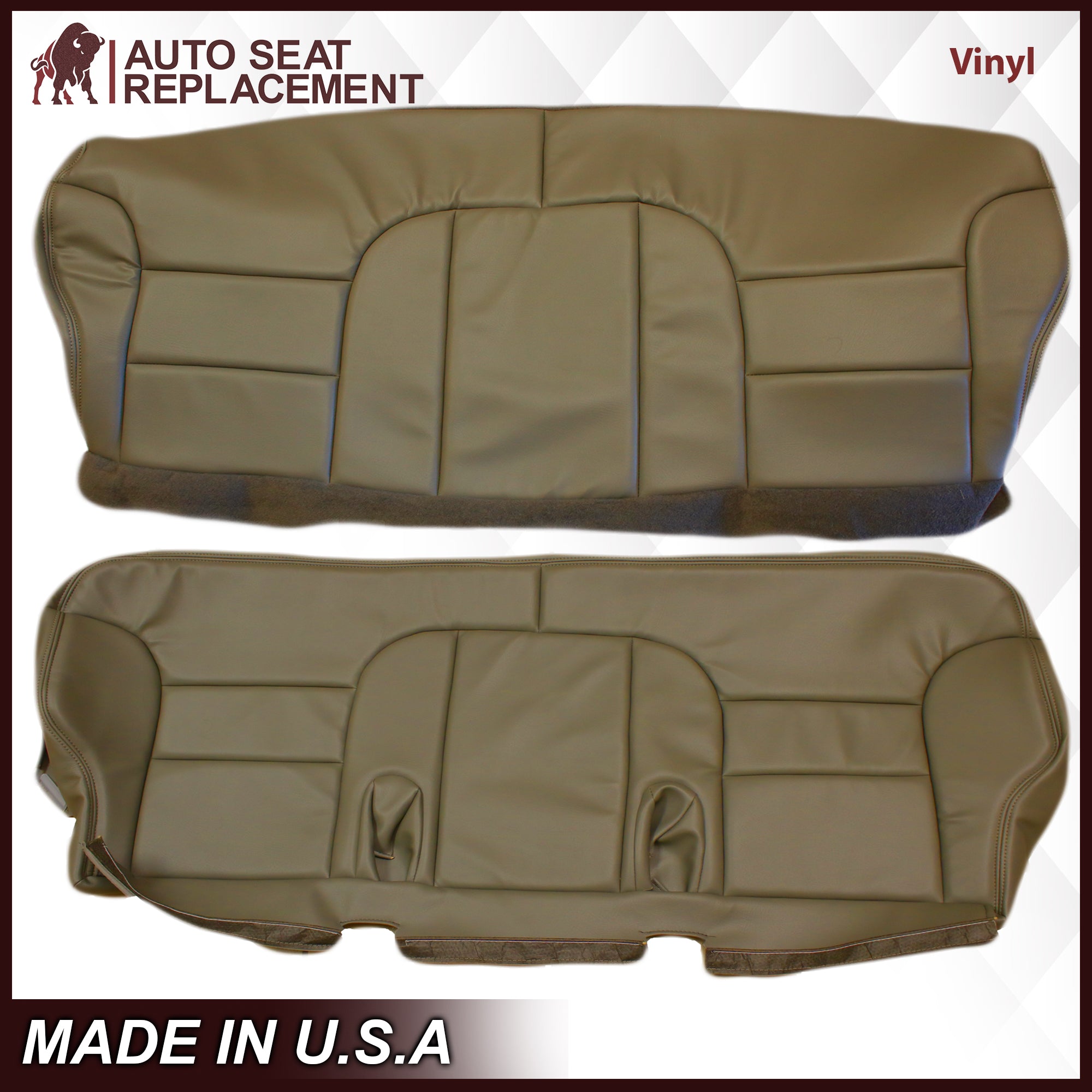 1995-1999 Chevy Tahoe Suburban Silverado 2nd Row Bench Seat Cover - Tan Color Custom Fit for Car Interior Protection - Perfect for Road Trips, Family Travel, and Pet Owners