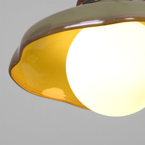 Edmund Ceramics Pendant Light - Handcrafted Modern Hanging Lamp for Kitchen Island, Dining Room & Bedroom Lighting Decor