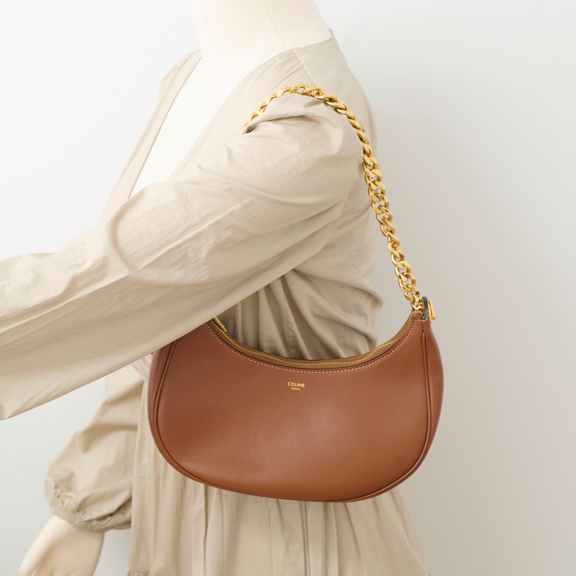 Celine Medium Ava Chain Bag - Stylish Leather Shoulder Handbag for Women | Perfect for Work, Travel & Everyday Use
