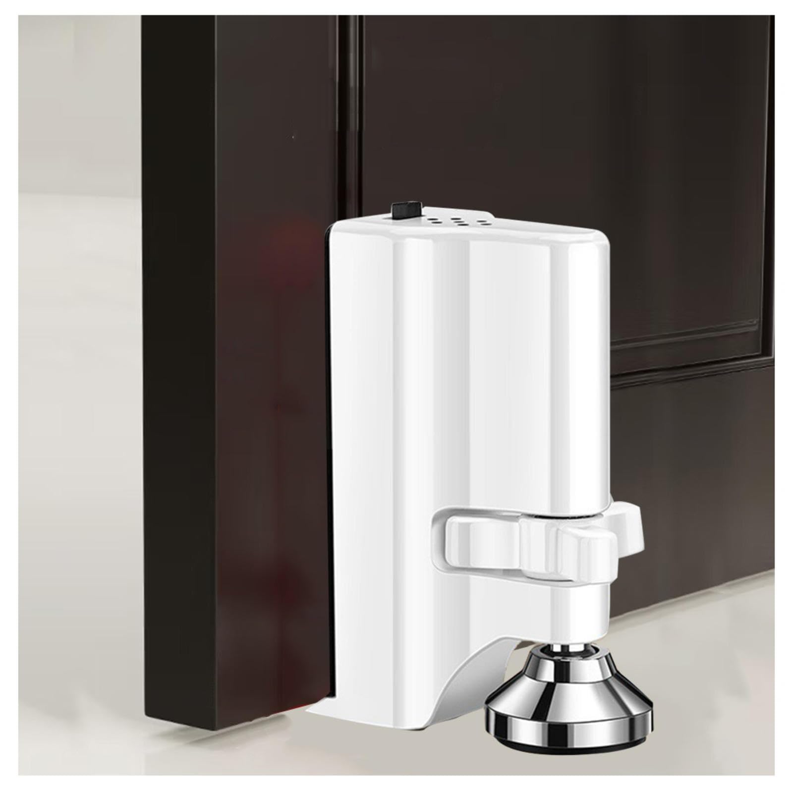 Premium Aluminum Alloy Door Stop Alarm - Portable Travel Security Door Jammer for Hotels, Apartments & Home Safety | Anti-Theft & Intrusion Protection Device | Ideal for Business Trips, Vacations & Night Security | Perfect for Solo Travelers, Dorm Rooms & Airbnb Rentals (White) - Enhance Safety During Travel, Home Security & Emergency Situations