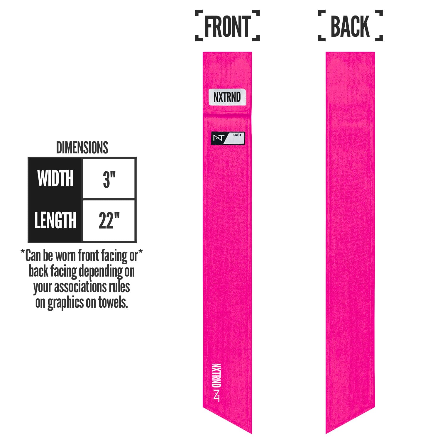 Nxtrnd Streamer Football Towel - Ultra Thin Quick Dry Sports Towel for Hands & Football Accessories - Perfect for Games, Training & Outdoor Activities (Pink)