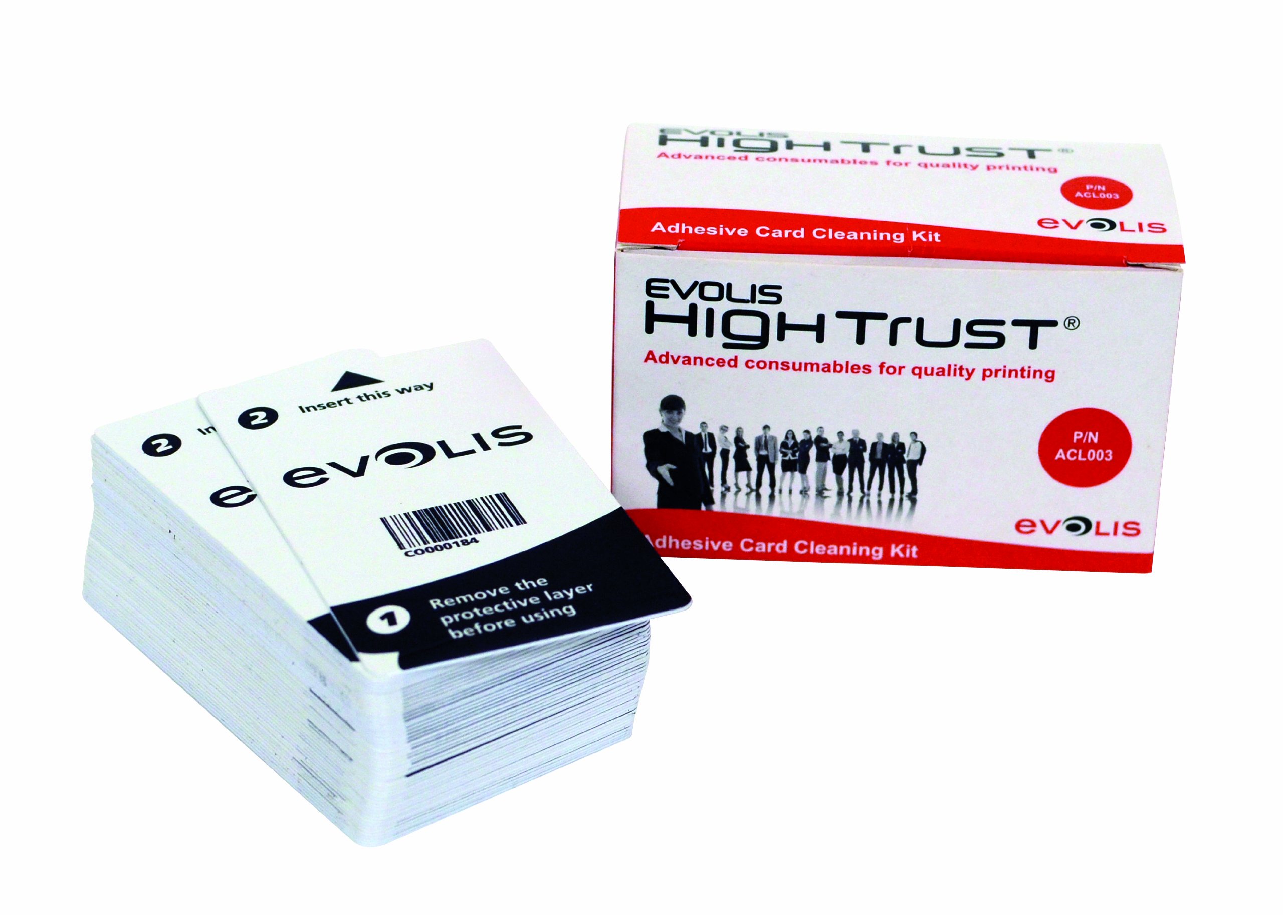 Evolis ACL003 Cleaning Cards - 50pcs for Zenius/Primacy - Clean Printer Rollers Easily