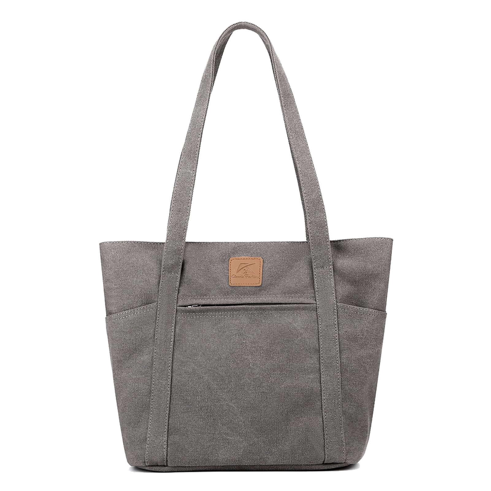 ArcEnCiel Women's Canvas Shoulder Bag with Multiple Pockets & Zipper Closure - Spacious Large Capacity Purse for Work, Travel, and Everyday Use