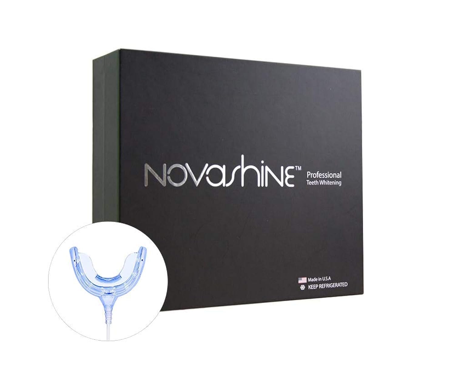 Novashine Professional Teeth Whitening Kit for Men - Advanced LED Light Technology with Peroxide Gel, Smartphone Adapter & Travel Case | At-Home Whitening Treatment for Weddings, Job Interviews & Special Occasions | 2-Year Warranty