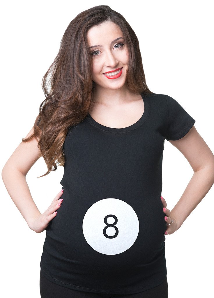 Funny Pregnancy T-Shirt with Lucky 8 Ball Design - Comfortable Maternity Top for Expecting Moms | Perfect for Baby Showers, Gender Reveals & Maternity Photos
