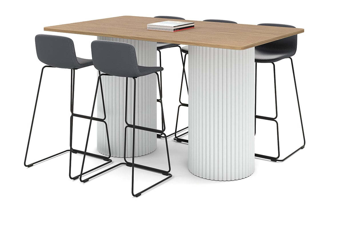 Premium Baobab Wood Circular Base Rectangle Dining Table with Rounded Corners - 1800mm x 1100mm Modern Kitchen Counter Table - Perfect for Dining Rooms, Kitchens and Open-Plan Living Spaces