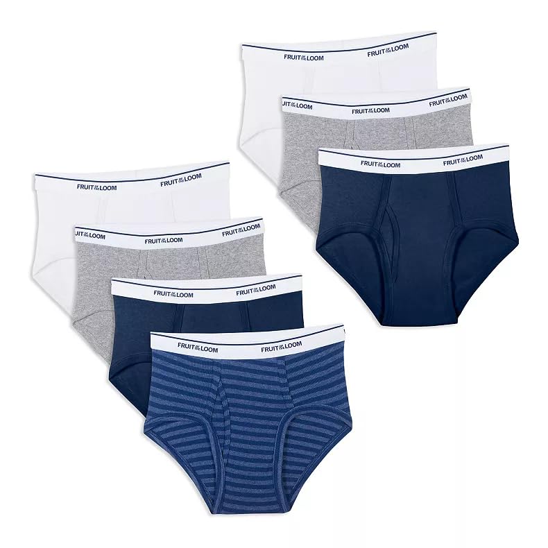 Fruit of the Loom Boys 7-Pack Signature Cotton Briefs Underwear - Soft & Comfortable for Everyday Wear, School, Sports & Playtime