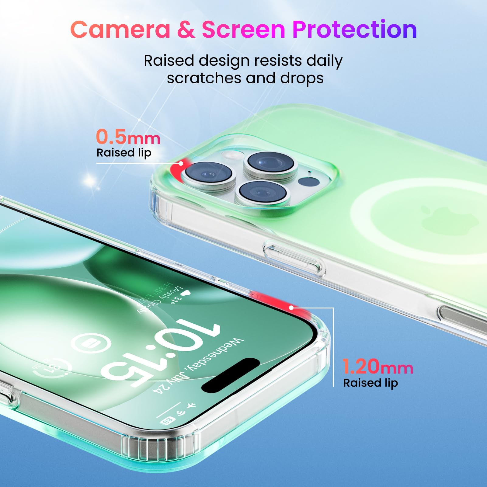 ORNARTO Magnetic Shockproof Case for iPhone 16 Pro Max (6.9
