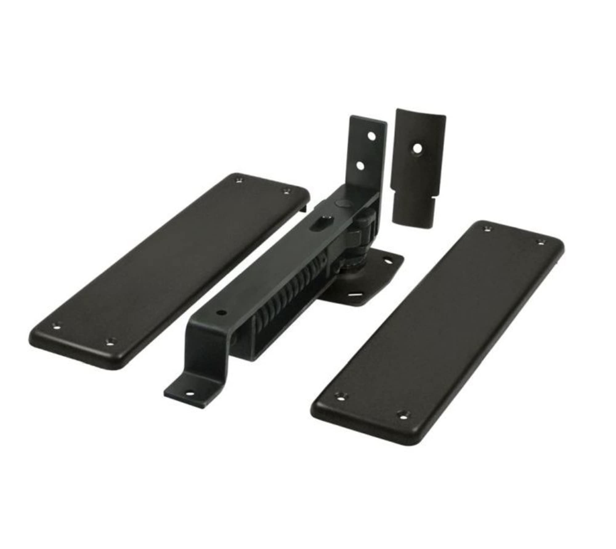 Deltana DASH95U10B Double Action Solid Brass Spring Hinge with Solid Brass Cover Plates - Oil-Rubbed Bronze Finish, 3 3/4
