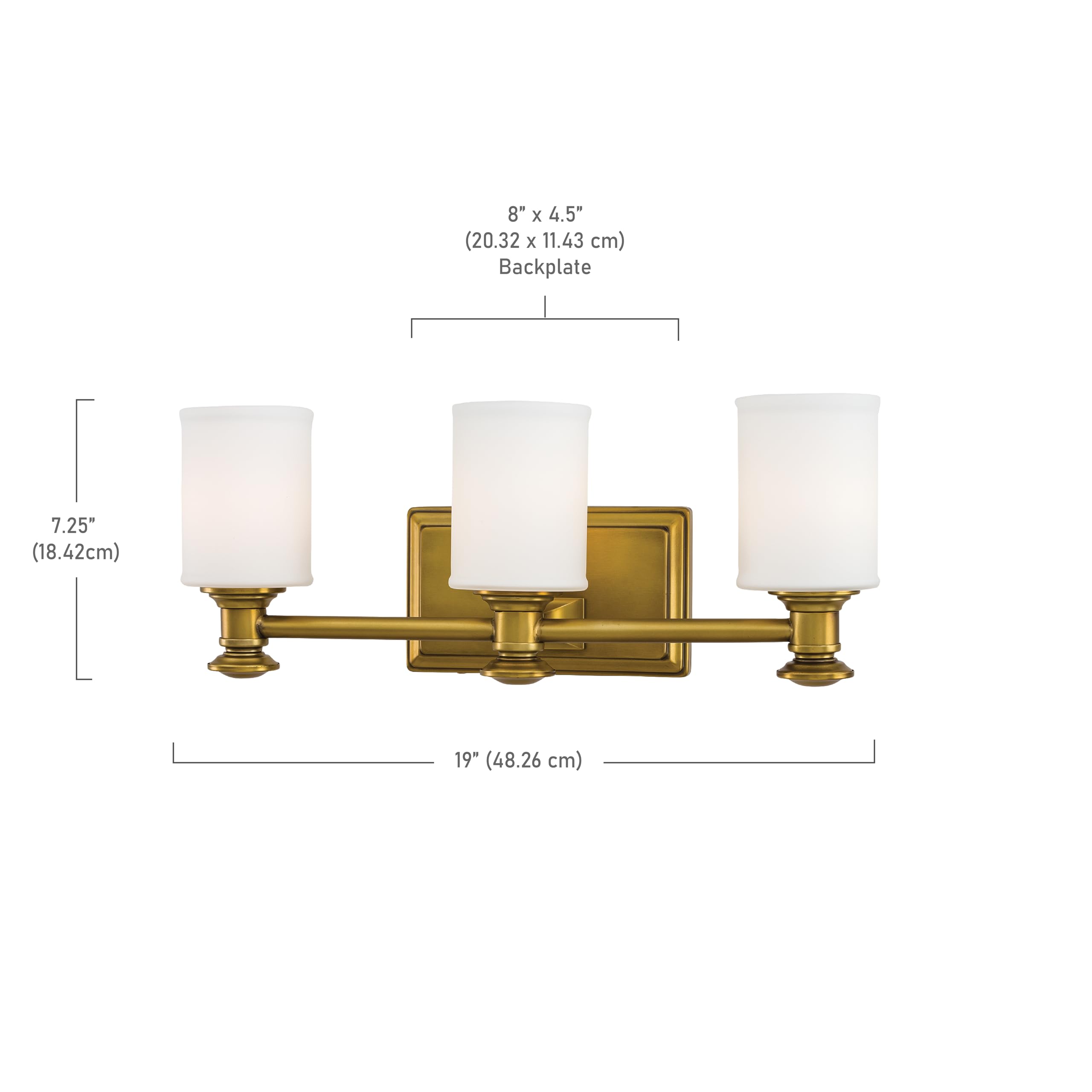 Minka Lavery Harbour Point 5173-249 Brass Vanity Wall Light Fixture - 7
