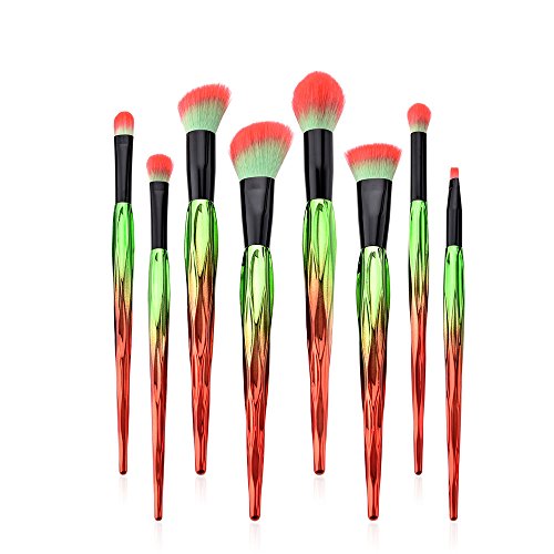 Professional 8-Piece Makeup Brush Set - Lip, Eyeshadow, Foundation, Powder & Eyeliner Brushes | Perfect for Contouring, Blending & Full Face Makeup Application | Vegan & Cruelty-Free Beauty Tools