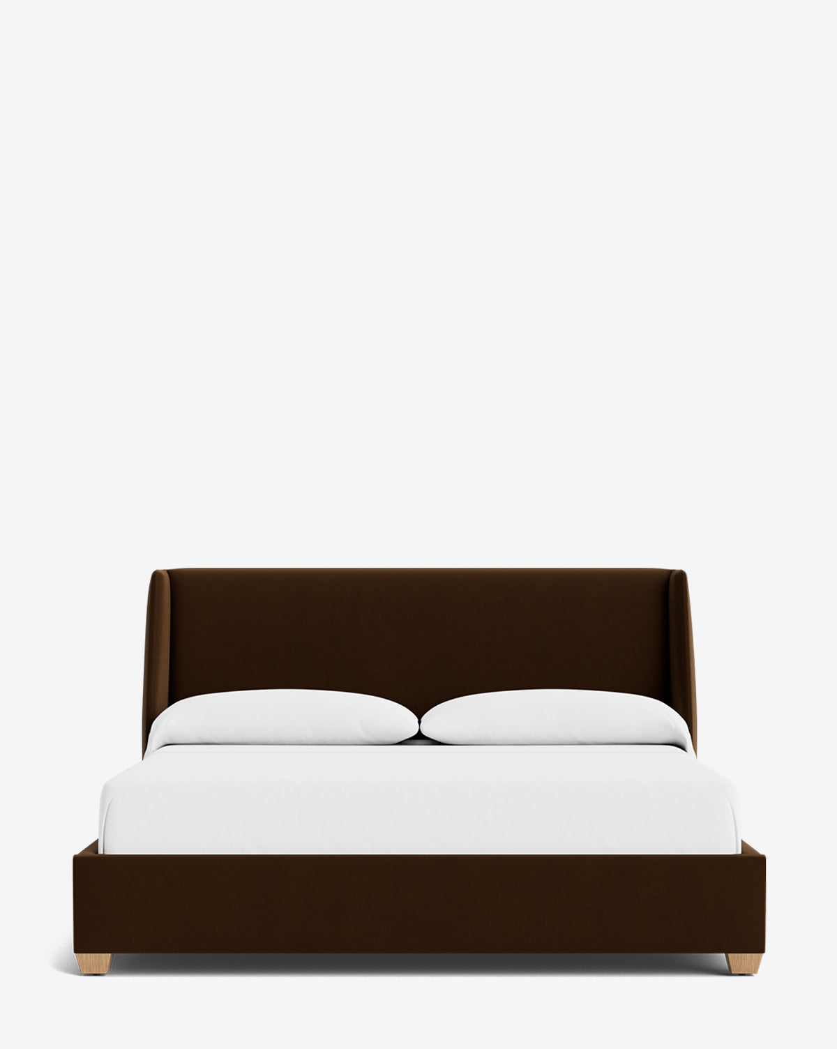 Walt Bed Low Headboard - Modern Minimalist Bed Frame for Small Spaces - Perfect for Apartments, Dorms & Guest Rooms