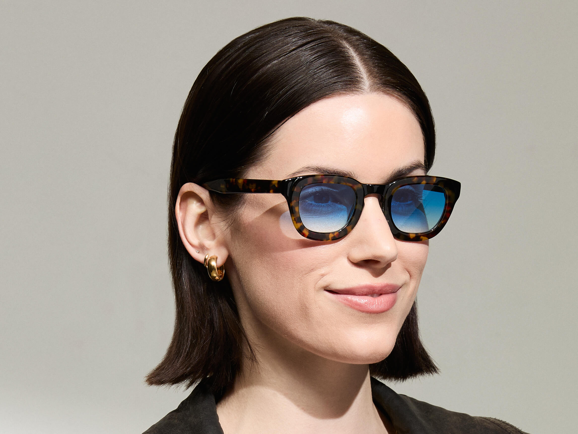 TELENA Tortoise & Black Sunglasses with Custom Made Tints™ - Stylish UV Protection for Outdoor Activities, Driving, and Beach Vacations