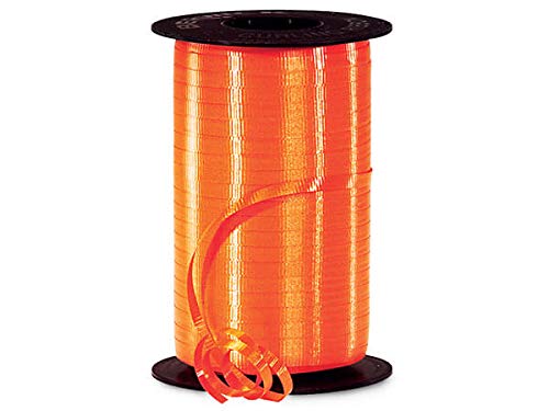 17 Rolls Tropical Orange Curling Ribbon 3/16