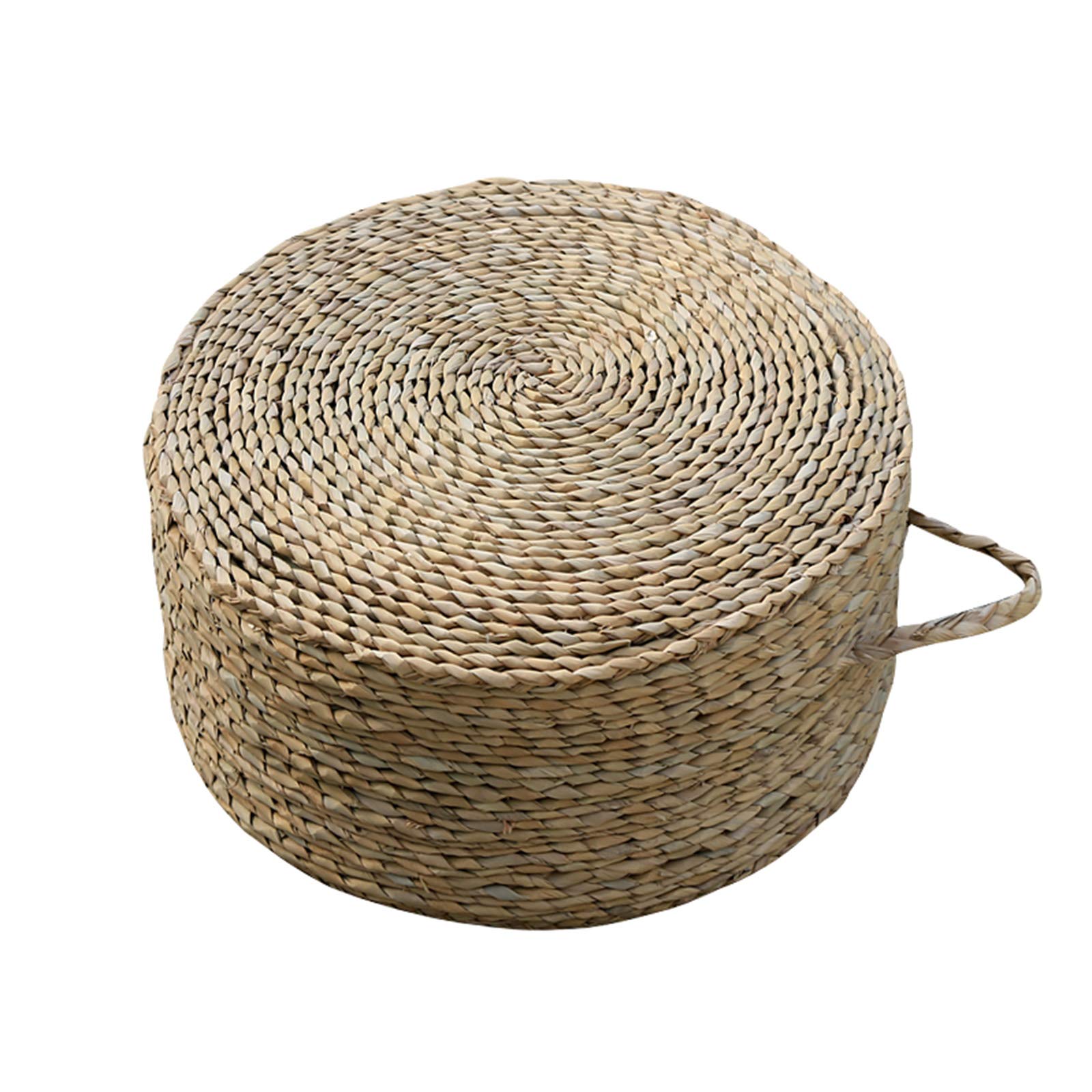 LTINN Hand-Woven Straw Cushions - Thick Circular Bohemian Style Rattan Mats for Tea Ceremony, Meditation & Yoga - Durable & Compact for Indoor/Outdoor Use - Perfect for Zen Decor, Boho Home & Garden Relaxation