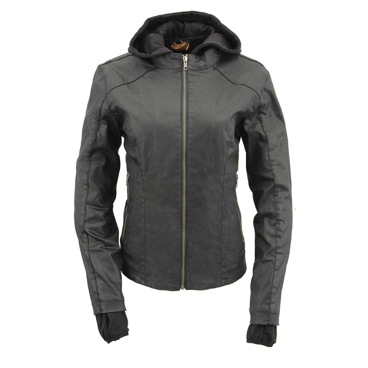 Milwaukee Leather MPL2746 Women's Lightweight Hoodie Textile Scuba Jacket with Purple Wings - Waterproof Windbreaker Motorcycle Riding Jacket for Women, Perfect for Outdoor Adventures & Casual Wear