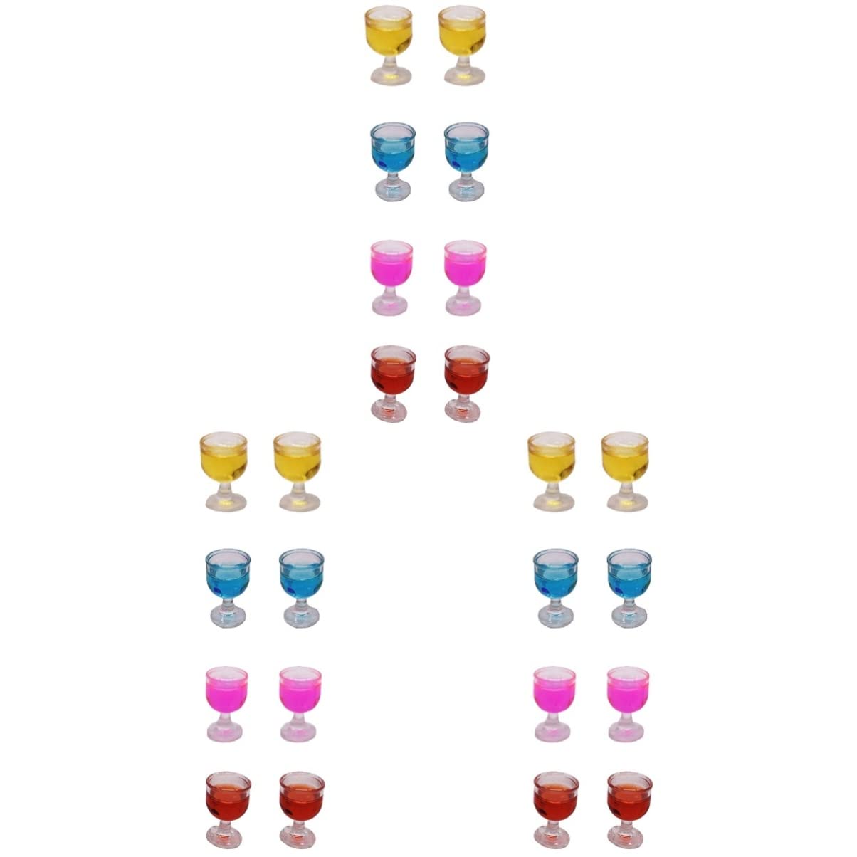 EXCEART 3-Piece Miniature Wine Glass Set - Tiny Wine Cups, Beer & Champagne Glasses for Dollhouse, Party Decor, Collectibles & Miniature Models