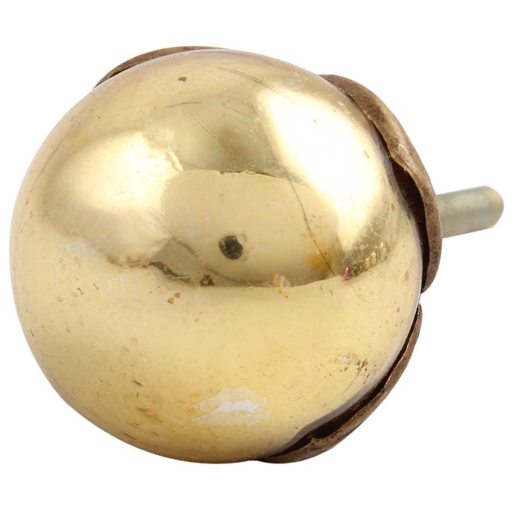 Handcrafted Gold Mercury Glass Drawer Knobs - 2-Piece Set for Cabinets & Dressers - Luxury Kitchen & Home Decor