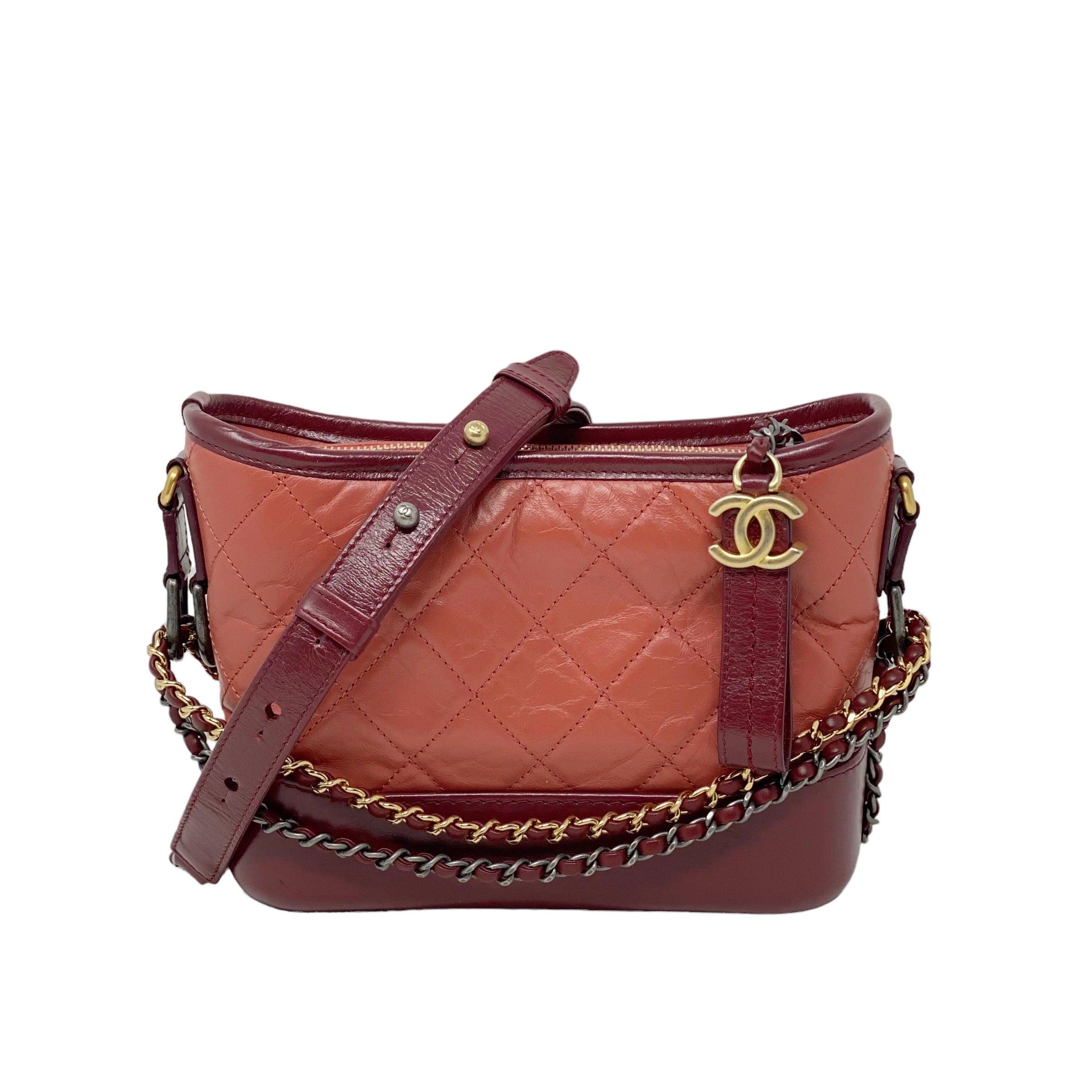 Chanel Small Gabrielle Bag in Salmon Aged Calfskin - Luxury Crossbody Purse for Women, Perfect for Date Night & Special Occasions