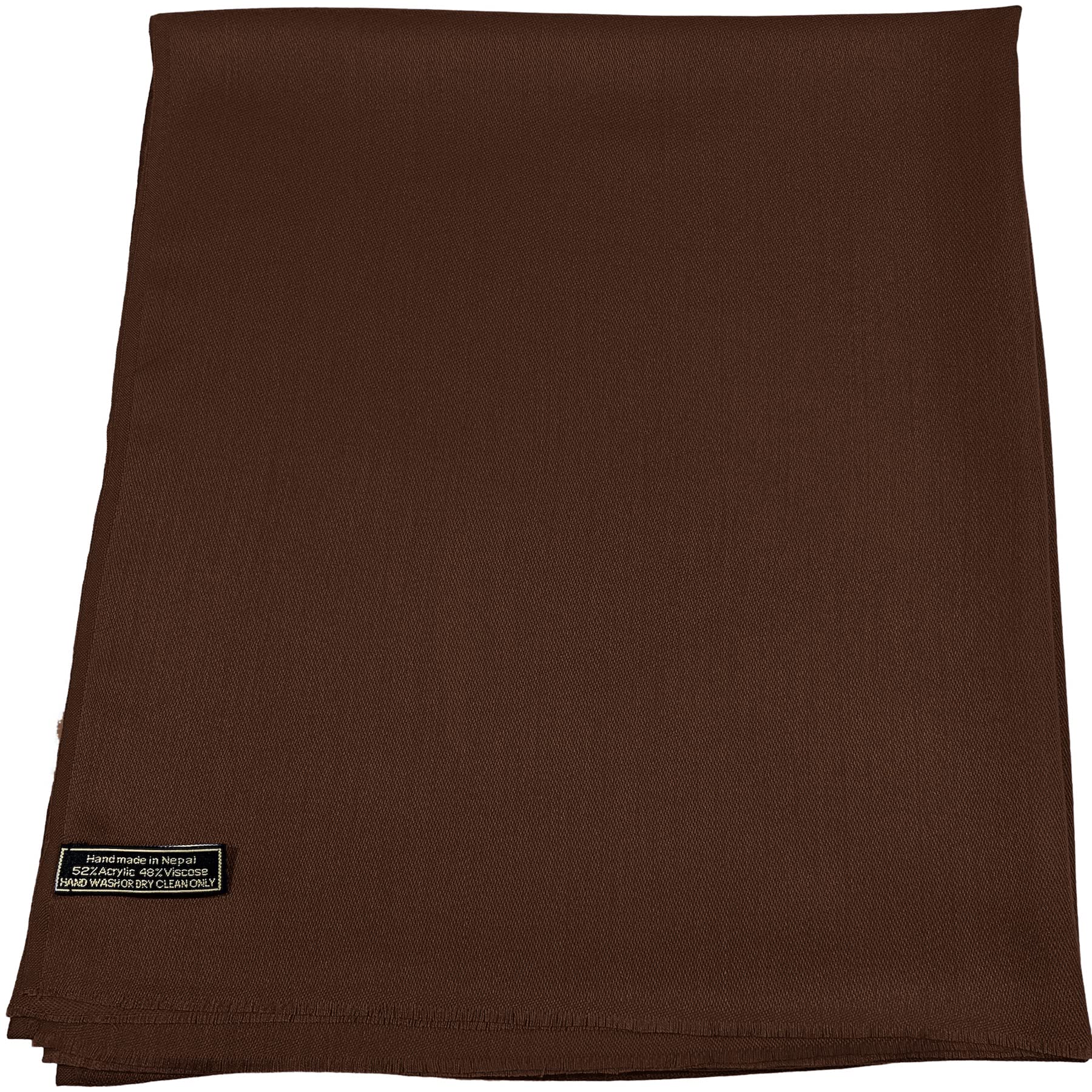 Premium Solid Color Nepalese Pashmina Shawl - Soft Fringe Scarf Wrap, Stole & Head Cover for Women | Perfect for Winter, Travel, Yoga & Special Occasions