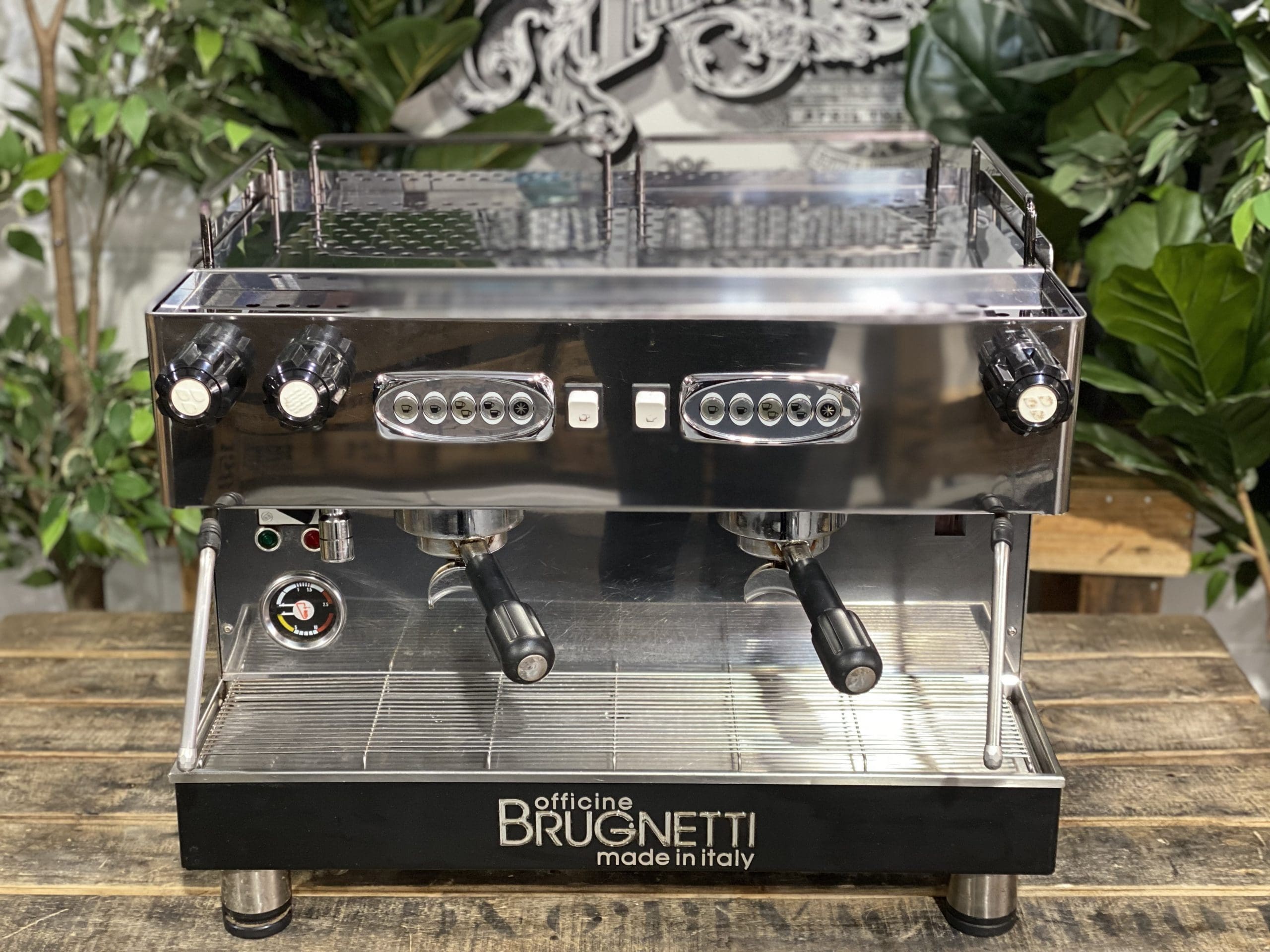 Brugnetti Gamma 2 Group Commercial Espresso Machine - Stainless Steel Professional Coffee Maker for Cafes, Restaurants & Coffee Shops | Perfect for High-Volume Brewing & Barista Use