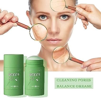 Original Green Tea Stick Mask for Acne-Prone Skin - Anti-Acne Deep Cleansing Solid Face Mask (40g) - Perfect for Travel & On-the-Go Skincare Routine