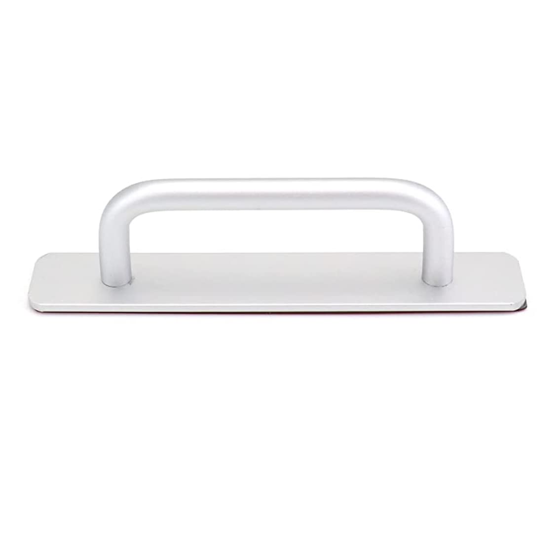 Eioflia Self Adhesive No Drill Aluminum Alloy Door Pull Handle - 2 Pack Silver Push Pull Handles for Sliding Doors, Cabinets, Toilets & Cupboards | Easy Installation for Home & Office Use