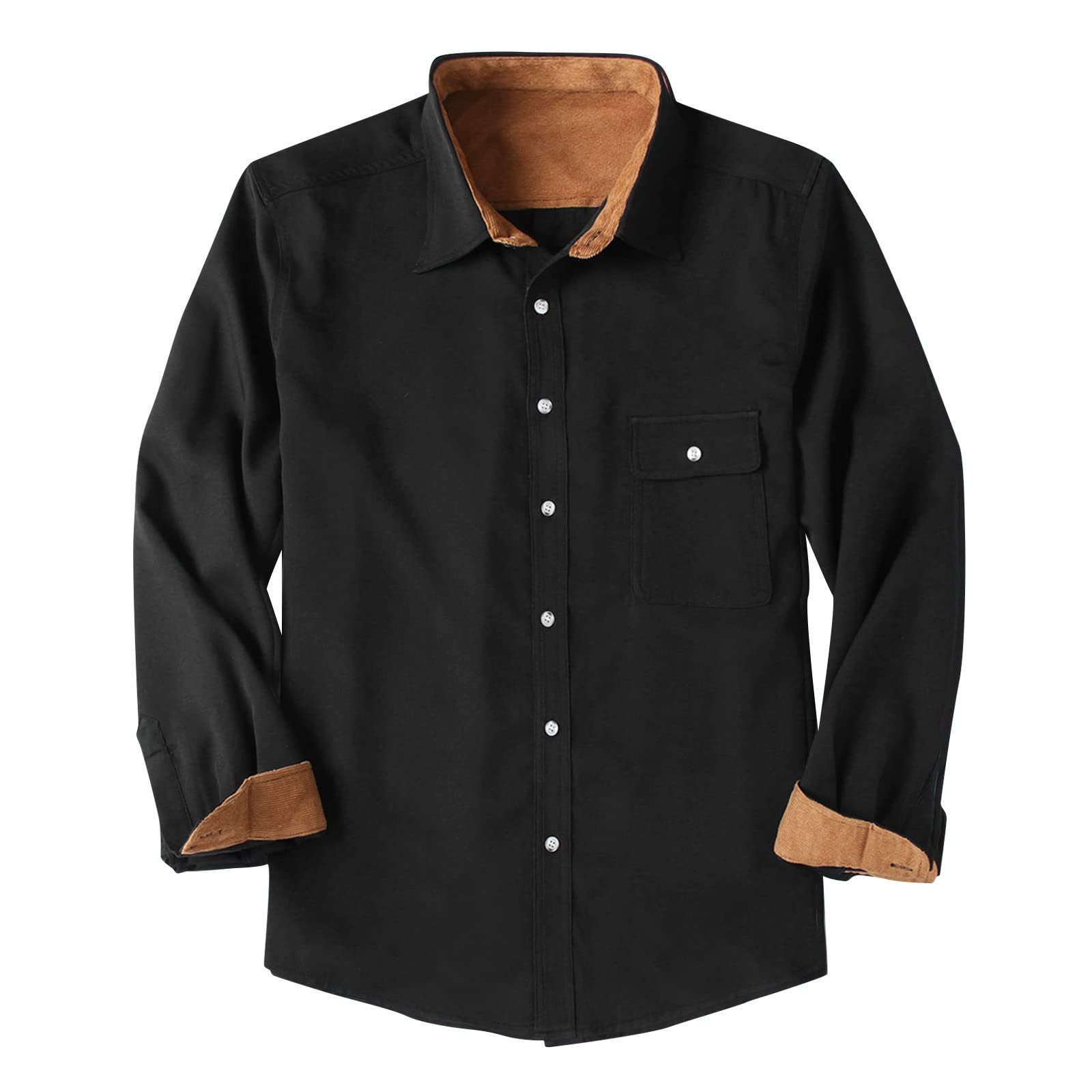 OCLUN Men's Slim Fit Button Down Shirt - 100% Cotton Long Sleeve Dress Shirt with Collar for Business Casual & Office Wear | Perfect for Work, Meetings, and Smart Casual Outfits