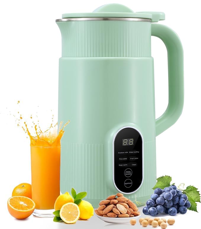 Automatic Almond Milk Maker Machine - 20 oz Homemade Plant-Based Milk Maker for Soy, Oat, Almond & Dairy-Free Beverages | Delay Start, Keep Warm, Self-Cleaning & Boiling Functions | Perfect for Vegan, Keto & Healthy Lifestyle at Home
