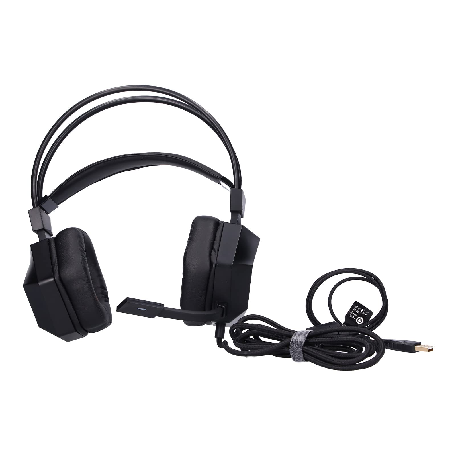 KUIDAMOS Gaming Headset with Noise Cancelling Microphone, Adjustable Volume & LED Lights - Comfortable Over-Ear Headphones for PC, PS4, Xbox, Nintendo Switch (3.5mm Jack) - Perfect for FPS, RPG & Online Gaming Sessions