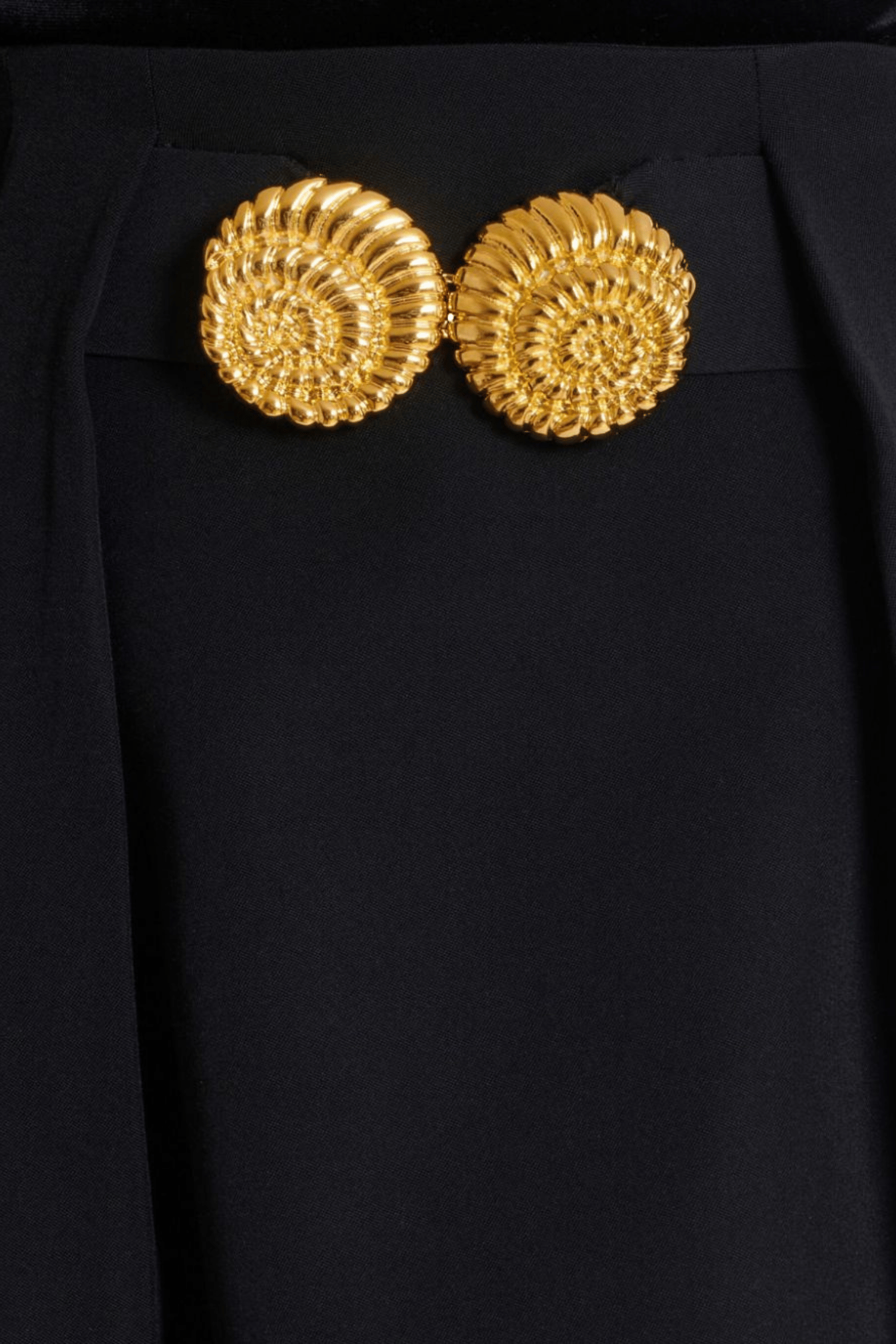 Stylish Asina Gold Buttoned Mini Skirt in Black - Perfect for Party, Night Out & Casual Wear