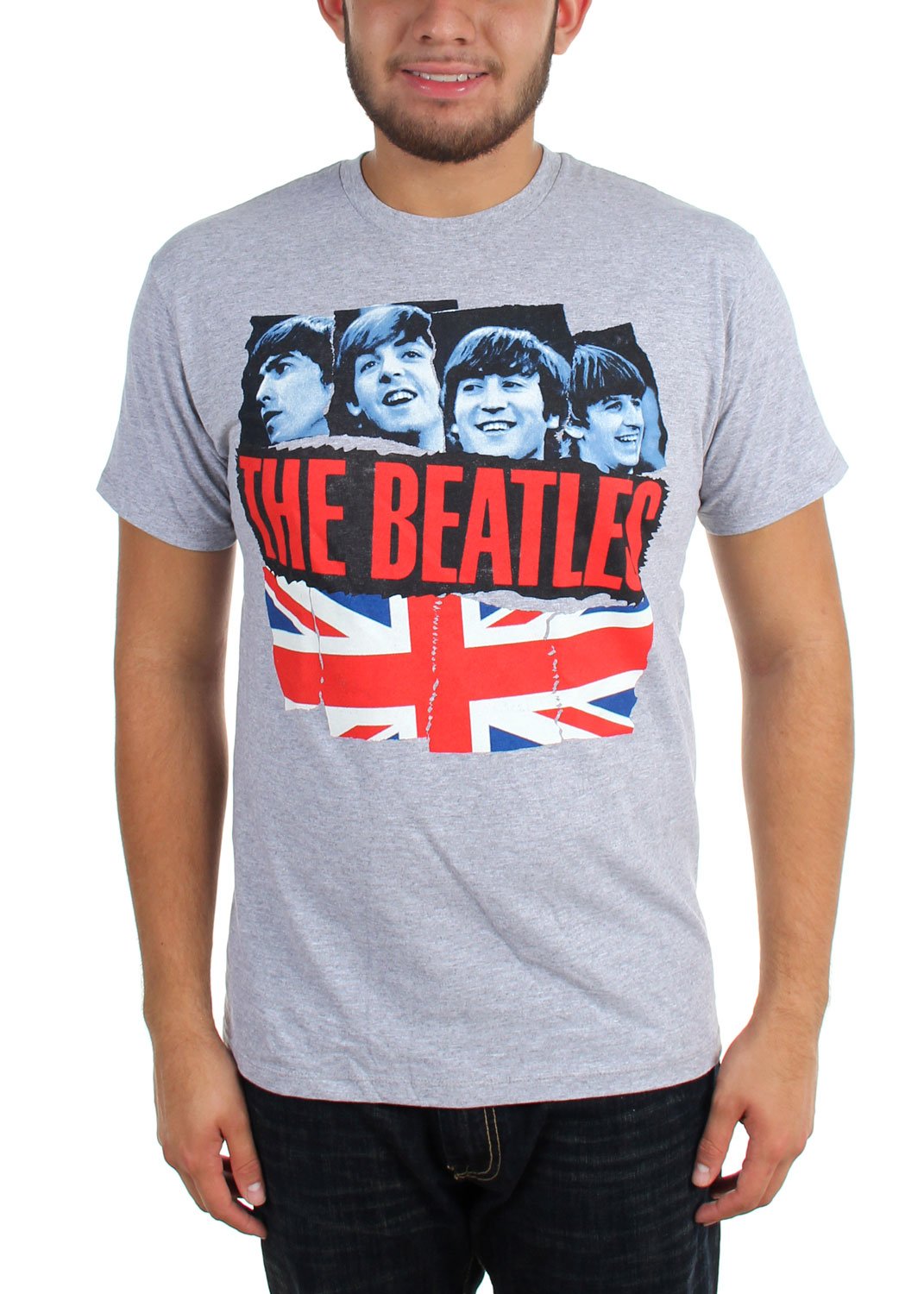 The Beatles Vintage Men's T-Shirt - Medium Grey Retro Band Tee | 100% Cotton Comfort Fit | Perfect for Concerts, Music Festivals & Casual Wear