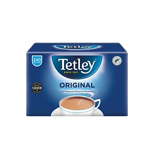 Tetley Original Black Tea Bags - 240 Count (750g) | Premium English Breakfast Tea for Morning Boost & Relaxation | Perfect for Home, Office & Travel
