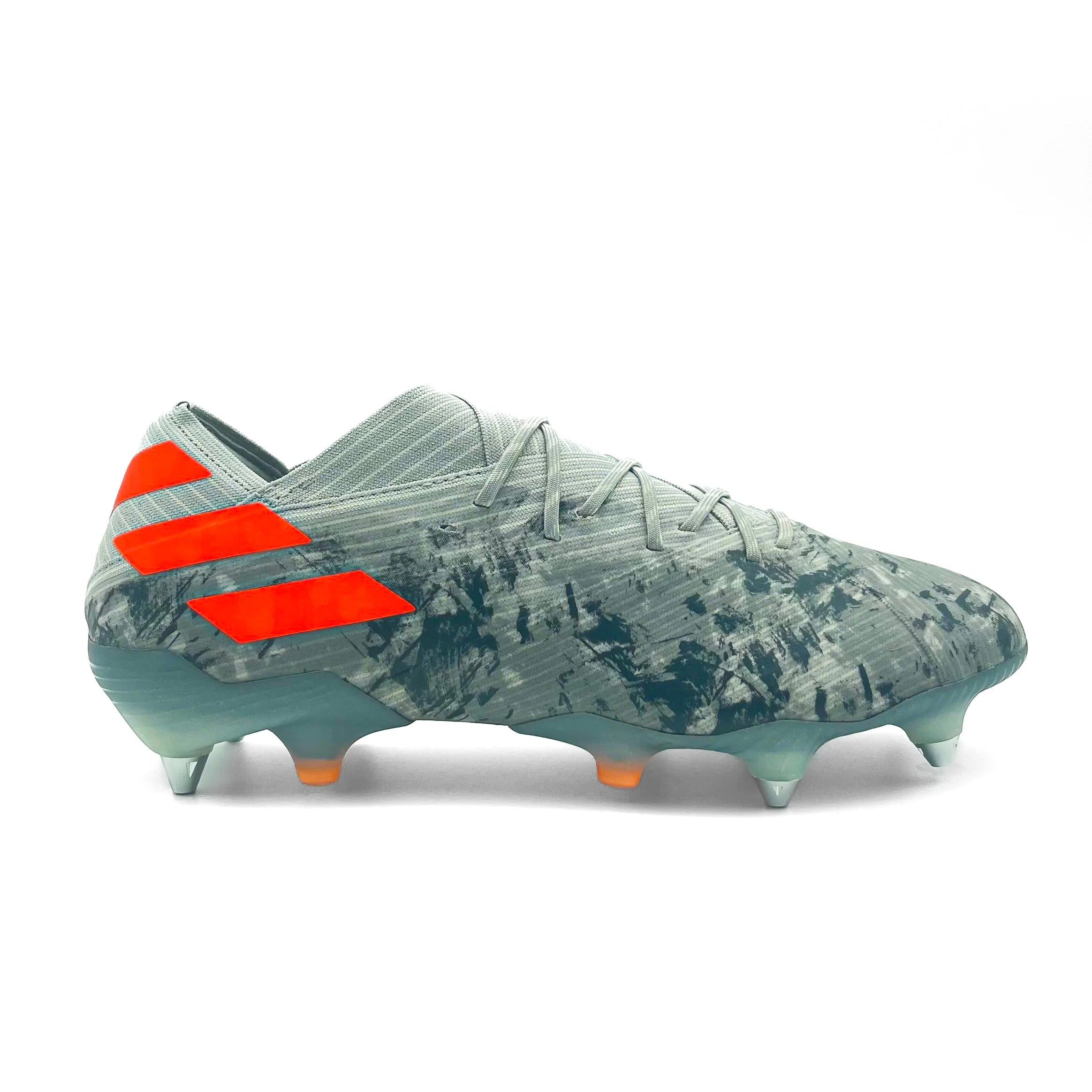 Adidas Nemeziz 19.1 SG Firm Ground Soccer Cleats - Grey Solar Orange | Lightweight & Agile for Competitive Matches & Training