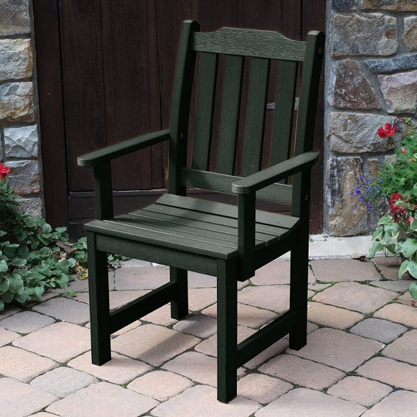 Eco-Friendly Recycled Plastic Outdoor Dining Armchair - Durable & Weather-Resistant Patio Chair for Garden, Deck, and Poolside Use