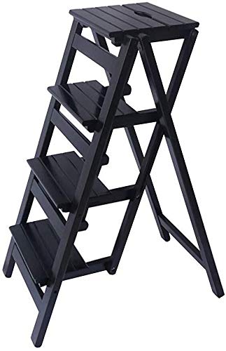 DASHADAO 4-Step Folding Stool Ladder - Indoor Climbing Step Stool for Kids & Adults, Multi-Purpose Household Step Stool for Kitchen, Dining, Bathroom & Bar Use