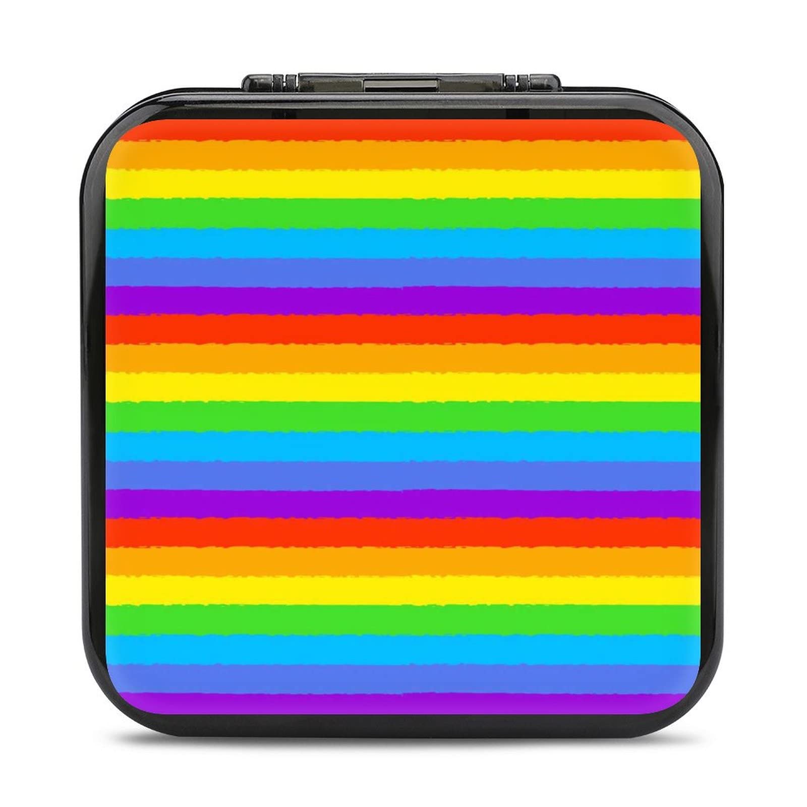 LGBT Pride Flag Themed Nintendo Switch Game Card Case - 24 Game Card Holder with Secure Storage Box | Perfect for Travel, Gaming Parties & Collectors