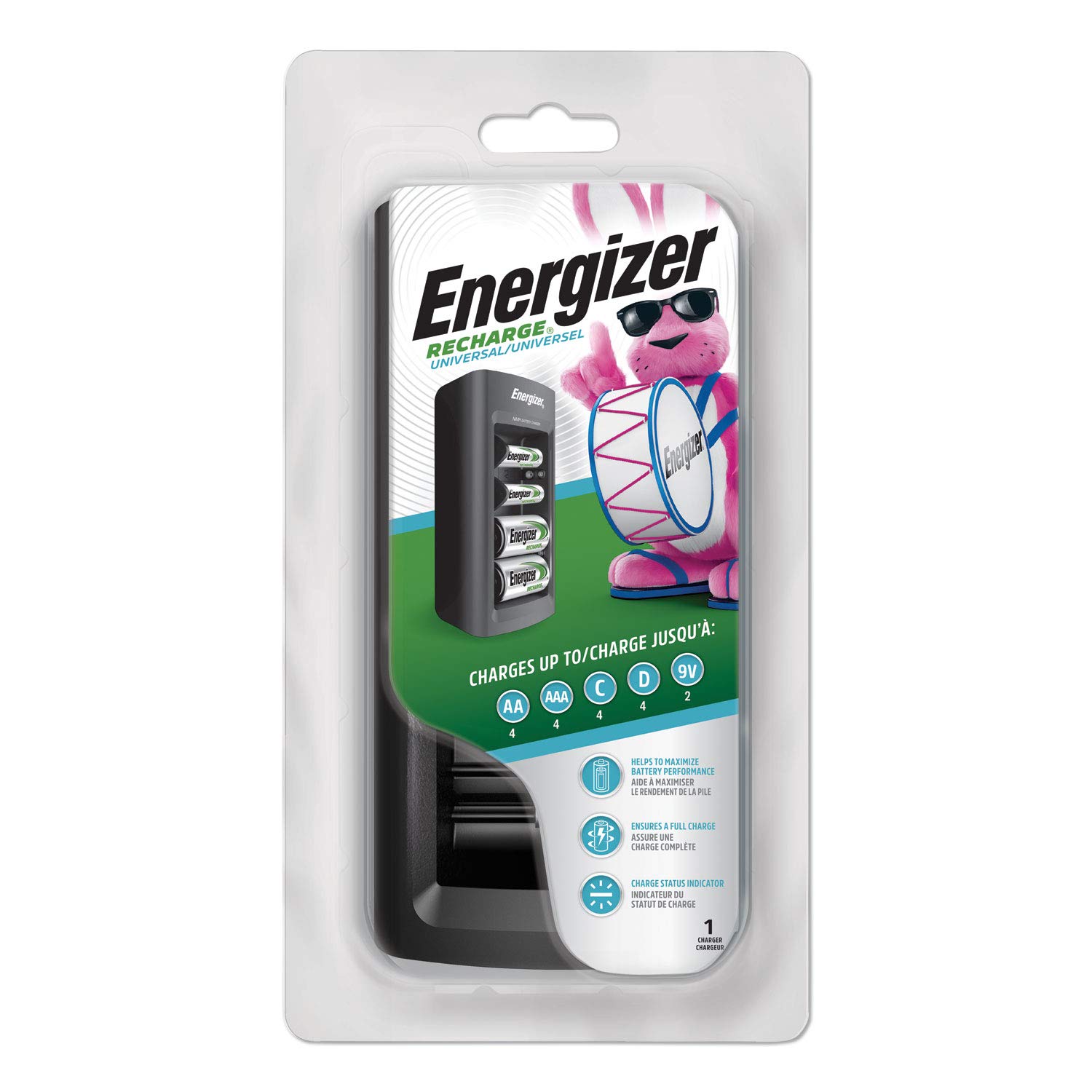 Energizer Rechargeable NiMH Battery Charger for AA AAA - Fast Charging, Auto Shutoff - Perfect for Toys, Cameras, Flashlights & More