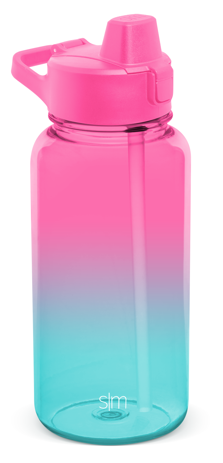 Eco-Friendly Plastic Summit Cup with Simple Flip Silicone Straw Lid - Perfect for Travel, Office & Outdoor Activities