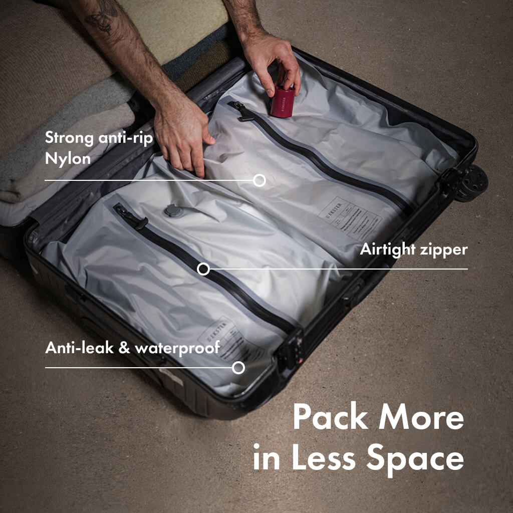 TravelPack™ Vacuum Storage Bags for Clothes - Space Saving Travel Organizers | Perfect for Suitcases, Moving & Seasonal Clothing Storage