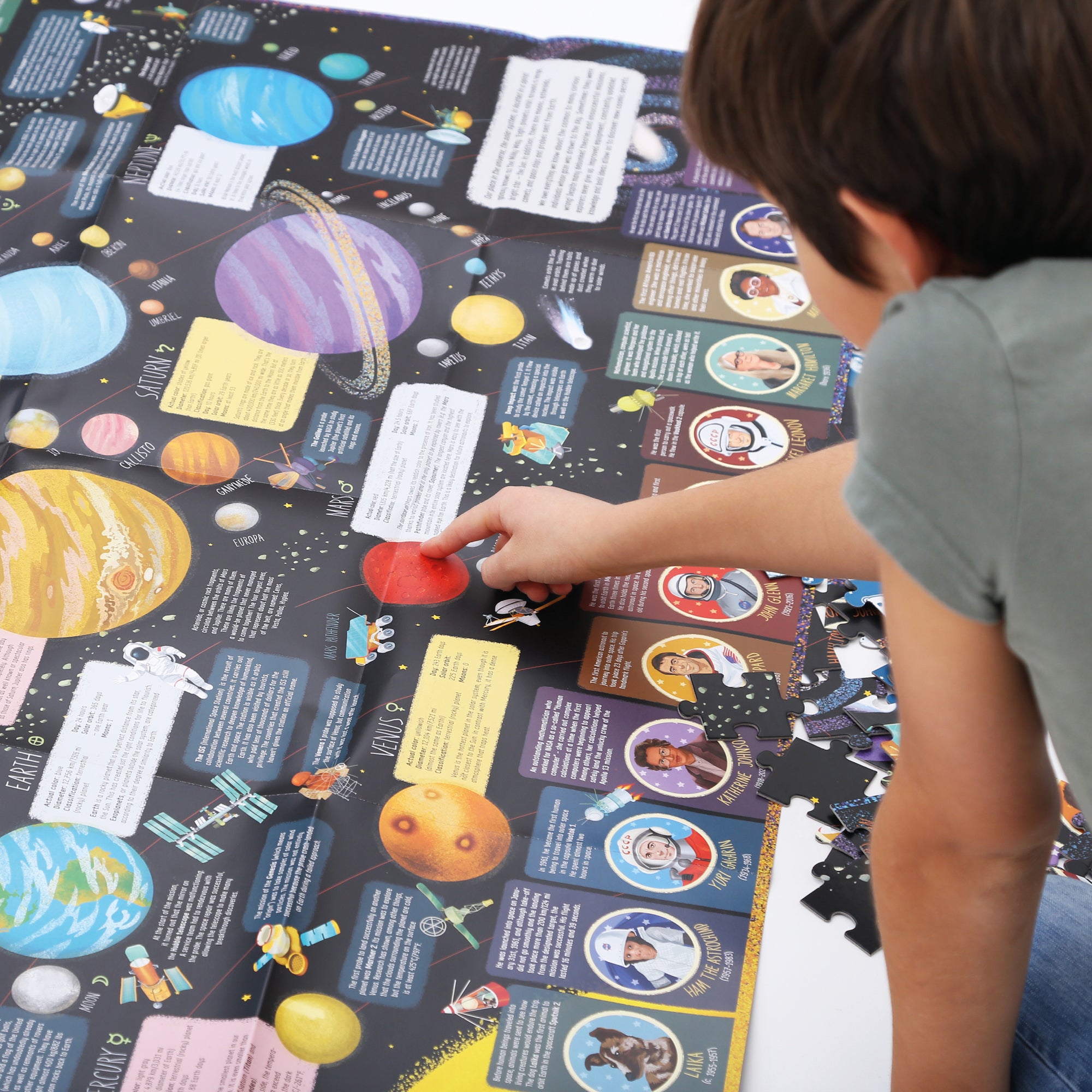 Banana Panda Suuuper Size Solar System Floor Puzzle 300 pc - Educational Space Toy for Kids, Perfect for Learning Planets & STEM Activities at Home or School