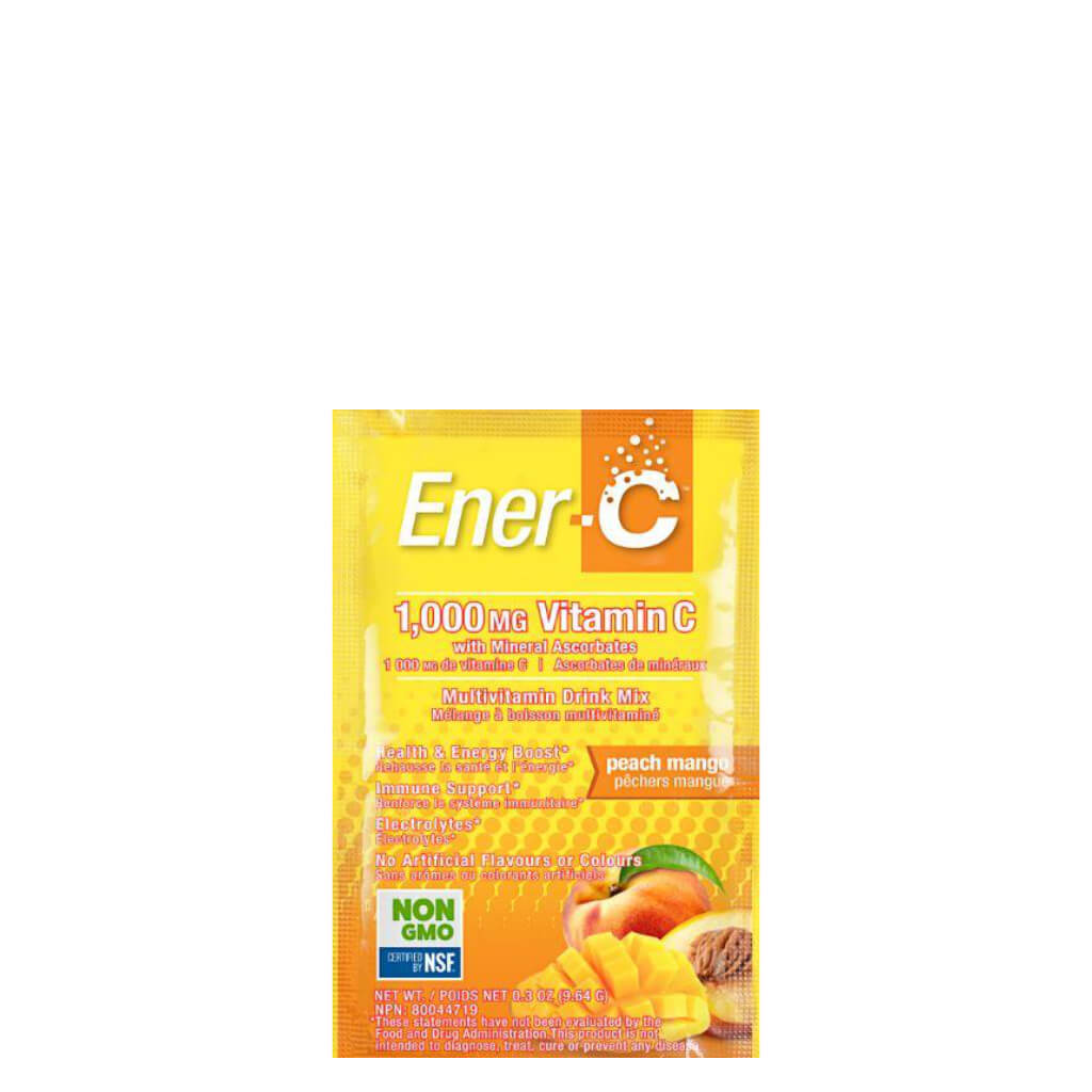 Ener C Multivitamin Drink Mix - Peach Mango Flavor | Immune Support, Vitamin C & Electrolytes | Great for Travel, Workout & Daily Hydration