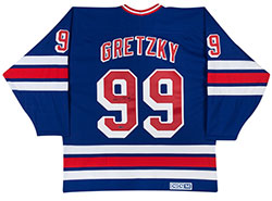Authentic Wayne Gretzky Autographed New York Rangers Jersey - Mitchell & Ness Blue Hockey Jersey - Perfect for Collectors, Fans & Sports Memorabilia Displays