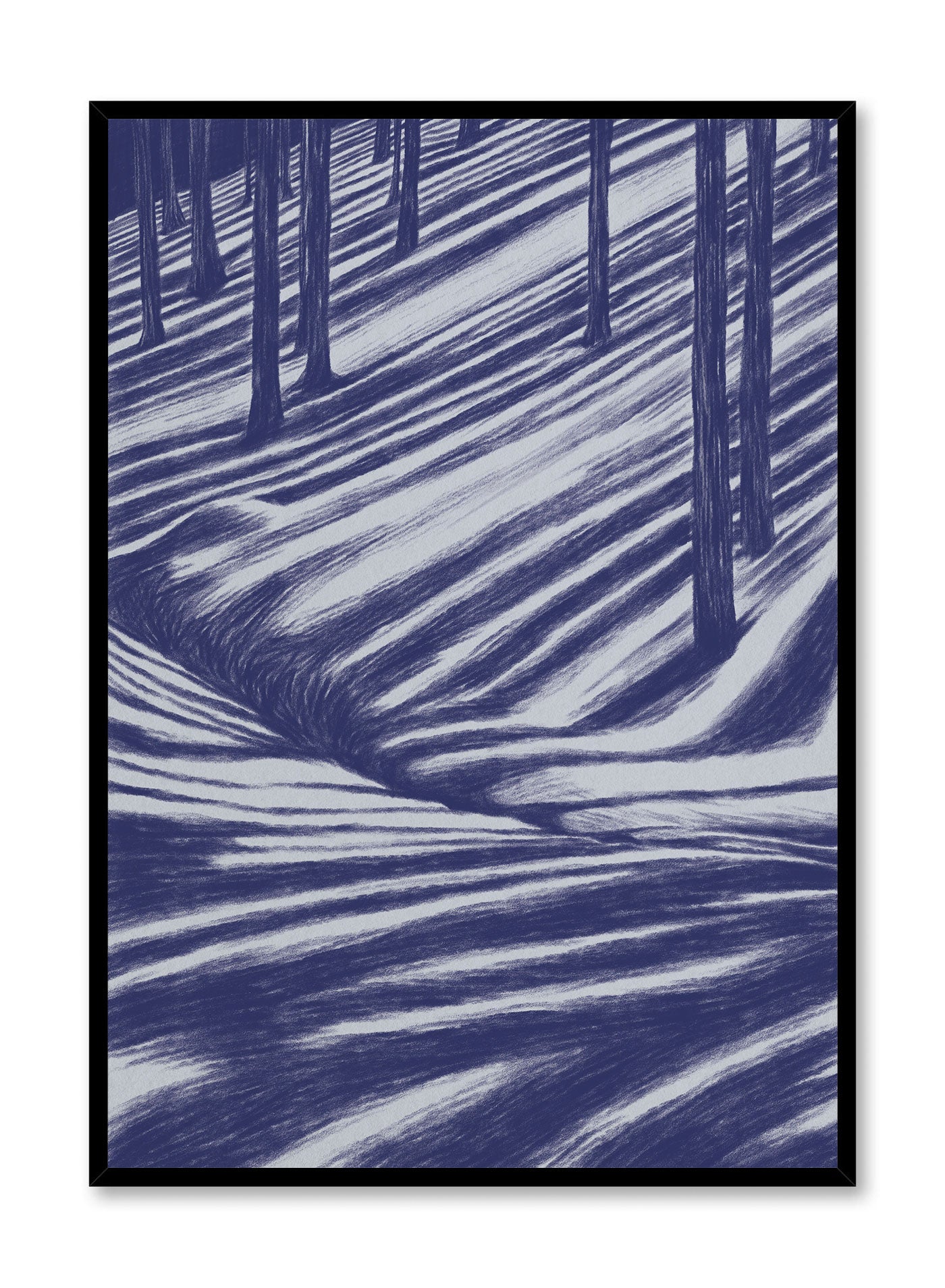 Moonbeam Hike Poster - Nature Wall Art Decor for Hiking Enthusiasts - Perfect for Home, Office & Cabin Decor
