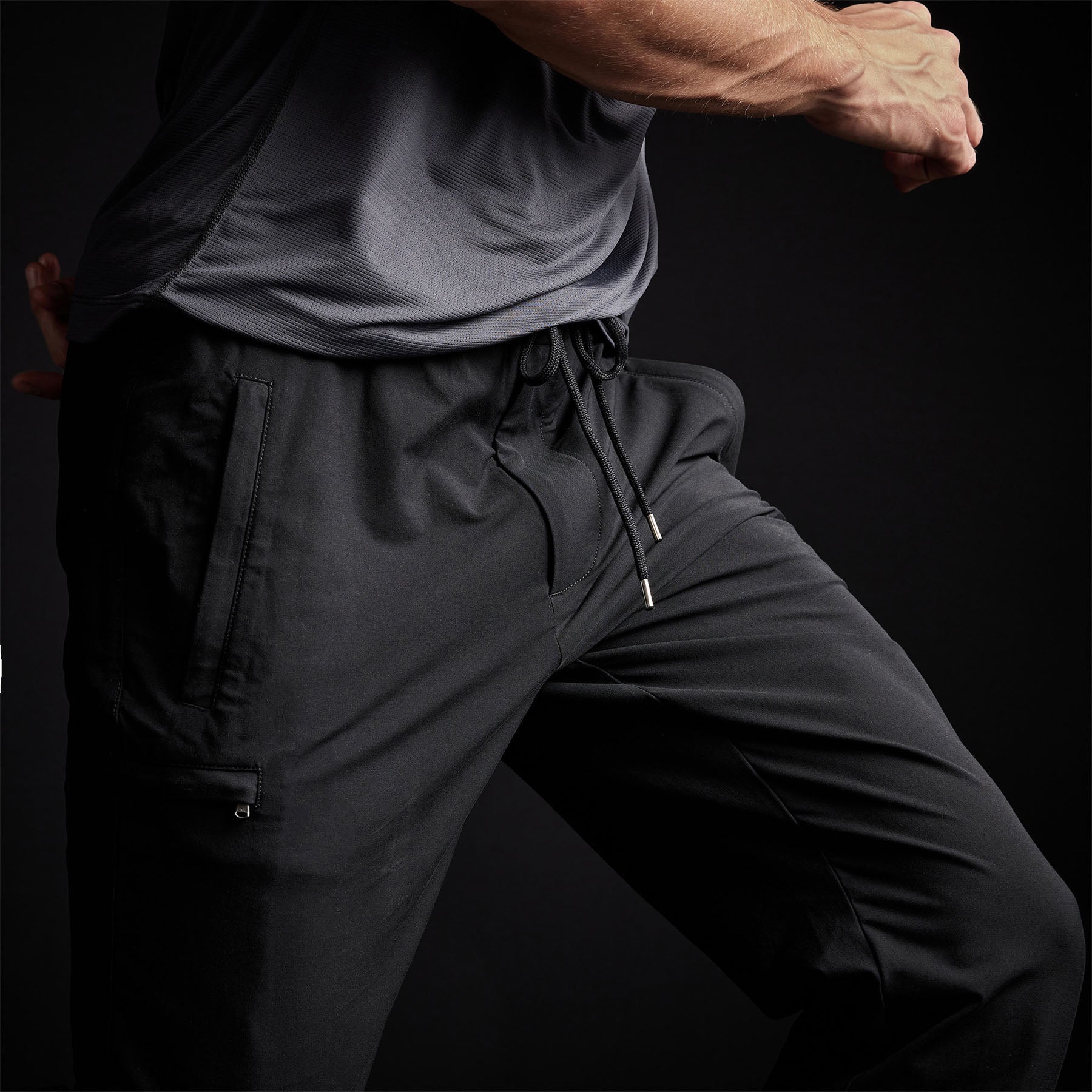 Premium Performance Cotton Pants for Men - Comfortable & Breathable Black Workout Pants for Gym, Running & Casual Wear