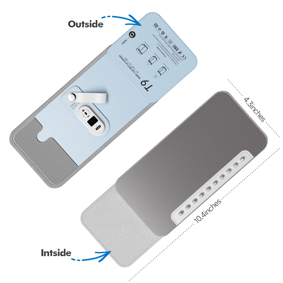 Portable USB Baby Bottle Warmer with LED Display - Travel-Friendly Milk Heater for Car, On-the-Go Feeding, Perfect for Road Trips & Outdoor Activities