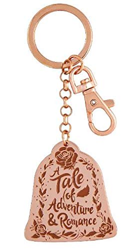 Disney Parks Rose Gold Belle Quote Keychain - 