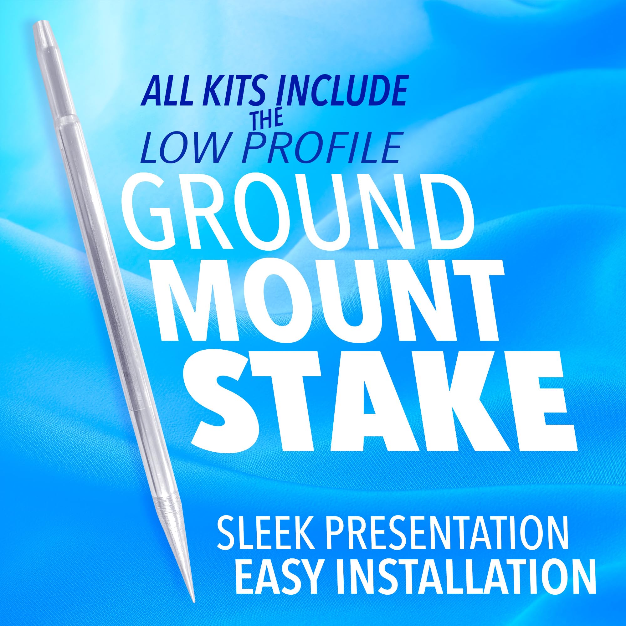 Premium Windless Feather Banner Flag Kit - Flag, Pole & Ground Mount for Outdoor Advertising, Events & Business Signage